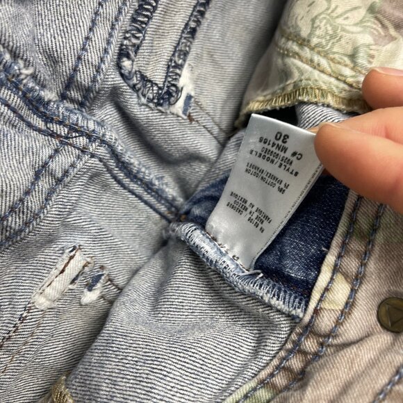 Y2K 2000's Guess Jeans Mini Skirt Size 30 Goth Emo Studded Punk Grunge Denim - Picture 6 of 13